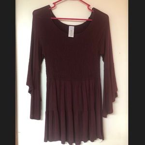 Marroon quarter sleeve shirt